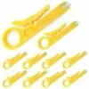 10 Pcs Mini Pince À Dénuder/Câble Réseau Outil De Sertissage/Dénudeur De Fil De Réseau/Coupe-Pinceau Pour Câble Réseau RJ45 Cat5/6, Câble De Téléphone De Données, Câble UTP D'ordinateur