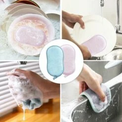 Eponge Vaisselle Lavable & Reutilisable (Lot De 8) - NOUVEAUX MODÈLES - Versailles -Pas Cher Pro Bricoleur Magasin 100344866 5