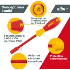 Wiha VDE Jeu De Tournevis 5 Pièces 6 Pans Extérieurs C71516 8 Wiha VDE Jeu De Tournevis 5 Pièces 6 Pans Extérieurs C71516 -Pas Cher Pro Bricoleur Magasin 16320837 4