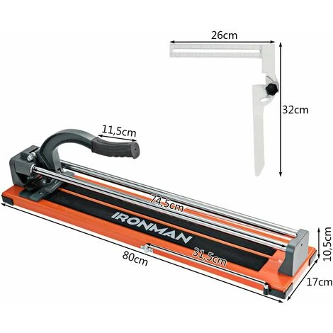 COSTWAY Coupe Carreaux Manuel Professionnel Longueur De Coupe 610MM Coupe Carrelage Épaisseur De Coupe 5-12MM Angle Réglable 0 °-60 ° Pour Porcelaine, Céramique 5 COSTWAY Coupe Carreaux Manuel Professionnel Longueur De Coupe 610MM Coupe Carrelage Épaisseur De Coupe 5-12MM Angle Réglable 0 °-60 ° Pour Porcelaine, Céramique – Image 5