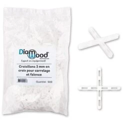 500 Croisillons 3 Mm En Croix Pour Carrelage Et Faïence - Diamwood