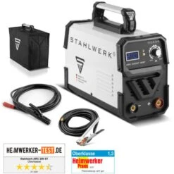 Poste à Souder STAHLWERK ARC 200 ST IGBT - DC MMA / E-Hand / Lift-TIG Welder Avec 200 Ampères, Compact, 7 Ans De Garantie