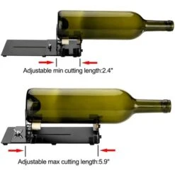 Fixm Kit Coupe-bouteilles, Coupe Verre Pour Bouteilles Rondes Et Carrées Avec 2 Roues 4 Feuilles De Papier De Verre, 1 Clé Hexagonale, 1 Petite Règle -Pas Cher Pro Bricoleur Magasin 19168194 3