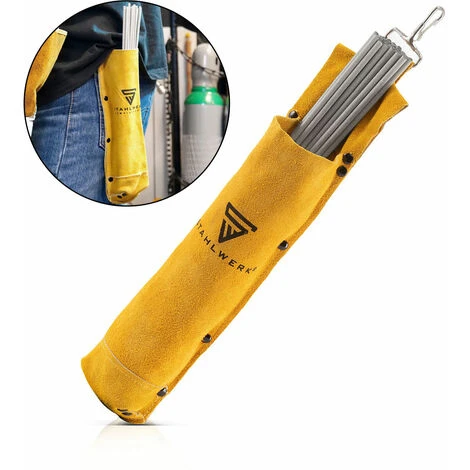 STAHLWERK Poche Pour électrodes Poche Pour Baguette De Soudage En Cuir Véritable Résistant à La Chaleur Et Au Feu 1 STAHLWERK Poche Pour électrodes Poche Pour Baguette De Soudage En Cuir Véritable Résistant à La Chaleur Et Au Feu
