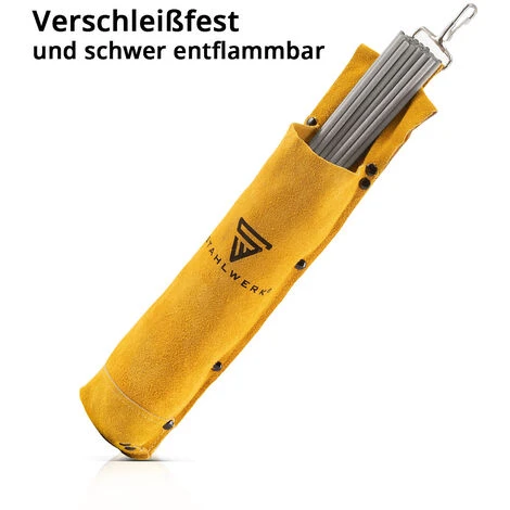 STAHLWERK Poche Pour électrodes Poche Pour Baguette De Soudage En Cuir Véritable Résistant à La Chaleur Et Au Feu 3 STAHLWERK Poche Pour électrodes Poche Pour Baguette De Soudage En Cuir Véritable Résistant à La Chaleur Et Au Feu – Image 3