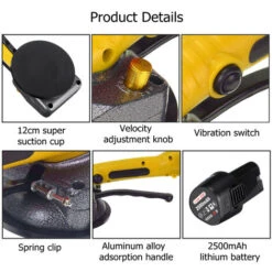 Machine De Vibrateur Nivellement Automatique Tuile 1000W 12000r/min Max.800 X 800mm 100Kg -Pas Cher Pro Bricoleur Magasin 25942395 5