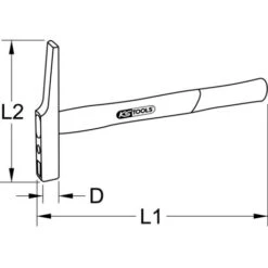 Ks Tools Marteau D'élécticien Manche Hickory, 200g -Pas Cher Pro Bricoleur Magasin 26444473 3