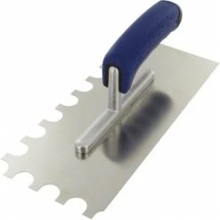 Platoir Lame Acier Inoxydable Dentée Sur Deux Cotés Denture Demi-ronde 20 X 10 X 15