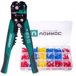 Pince à Sertir Automatique Professionnelle - Pince à Raccourcir Et à Isoler - Lot De 270 Accessoires De Cosses à Sertir Inclus