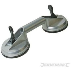 Silverline Ventouse En Aluminium, 100 Kg, Double, 100 Kg. Double