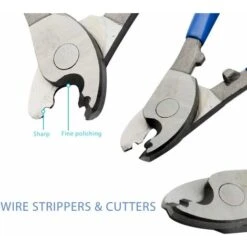 Pince à Dénuder 215 Mm Coupe-câble électrique Réglable Cisaille Câble électrique Outil De Coupe Pour Couper Les Câbles Gainés En Aluminium, Cuivre Et Plastique -Pas Cher Pro Bricoleur Magasin 32751605 4