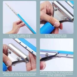 Kit De Nettoyage De Fenêtre, Raclette à Vitre Et Microfibre Chiffon, Raclette Douche Avec Lèvre En Caoutchouc, Outil De Nettoyage De Vitres,raclette 35cm -Pas Cher Pro Bricoleur Magasin 41869179 4