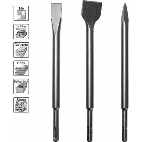 Jeu De Ciseaux Grand Ciseau, Ciseau Plat, Ciseau Pointu. Pour Enlever Le Béton Et Les Carreaux Des Sols Et Des Murs Macaron 3 Pièces 2 Jeu De Ciseaux Grand Ciseau, Ciseau Plat, Ciseau Pointu. Pour Enlever Le Béton Et Les Carreaux Des Sols Et Des Murs Macaron 3 Pièces – Image 2