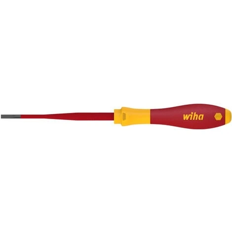 VDE Tournevis Pour Vis à Fente Wiha 3201 SlimFix 35446 Largeur De La Lame: 3.5 Mm Longueur De La Lame: 100 Mm 1 VDE Tournevis Pour Vis à Fente Wiha 3201 SlimFix 35446 Largeur De La Lame: 3.5 Mm Longueur De La Lame: 100 Mm