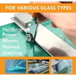 Coupe-verre Professionnel à 6 Roues Avec Roues De Coupe En Carbure De Tungstène Pour Coupes De 2 à 6 Mm Sur Les Verres, Les Miroirs Et Les Vitraux, Poignée En Bois Ajustée Macaron -Pas Cher Pro Bricoleur Magasin 45300494 4