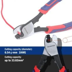 WORKPRO Pince Coupe-Câble 210mm, Idéal Pour Couper Les Câbles En Cuivre, En Aluminium Et Les Câbles Electriques 8 WORKPRO Pince Coupe-Câble 210mm, Idéal Pour Couper Les Câbles En Cuivre, En Aluminium Et Les Câbles Electriques -Pas Cher Pro Bricoleur Magasin 45732239 4
