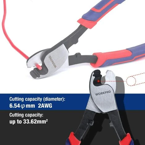 WORKPRO Pince Coupe-Câble 210mm, Idéal Pour Couper Les Câbles En Cuivre, En Aluminium Et Les Câbles Electriques 4 WORKPRO Pince Coupe-Câble 210mm, Idéal Pour Couper Les Câbles En Cuivre, En Aluminium Et Les Câbles Electriques – Image 4