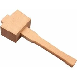 Marteau à Maillet En Bois De Hêtre Avec Poignée Confortable Surface De Frappe Inclinée Marteau à Bois Pour Menuiserie Bricolage Outil De Travail Du Bois,Irisfr (245 Mm,1pcs)