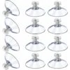 Ventouses En Plastique Ventouse Anti-Collision Transparente En Caoutchouc Vis Écrou En Métal Ventouse Solide En PVC Transparent Remplacement Avec Écrou De Vis Fontainebleau 12PCS