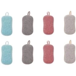 Lot De 8 Eponge Vaisselle Lavable La Cuisine Antibactérienne En Microfibre Reutilisable Tampons à Récurer éponge Double Eponge Pour Poêlons Antiadhésifs Poêles Pots, Versailles
