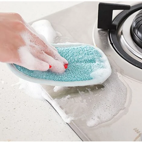 Lot De 8 Eponge Vaisselle Lavable La Cuisine Antibactérienne En Microfibre Reutilisable Tampons à Récurer éponge Double Eponge Pour Poêlons Antiadhésifs Poêles Pots, Versailles 5 Lot De 8 Eponge Vaisselle Lavable La Cuisine Antibactérienne En Microfibre Reutilisable Tampons à Récurer éponge Double Eponge Pour Poêlons Antiadhésifs Poêles Pots, Versailles – Image 5