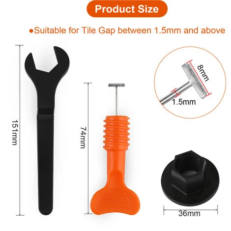 Hengda Système De Nivellement De Carreaux 220 Pièces Pack Entretoises De Niveleurs De Carreaux Réutilisables Pour La Construction 2 Hengda Système De Nivellement De Carreaux 220 Pièces Pack Entretoises De Niveleurs De Carreaux Réutilisables Pour La Construction – Image 2