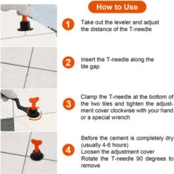 Hengda Système De Nivellement De Carreaux 220 Pièces Pack Entretoises De Niveleurs De Carreaux Réutilisables Pour La Construction 8 Hengda Système De Nivellement De Carreaux 220 Pièces Pack Entretoises De Niveleurs De Carreaux Réutilisables Pour La Construction -Pas Cher Pro Bricoleur Magasin 52498715 4
