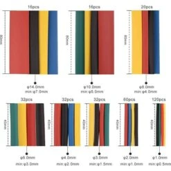 Ensemble De Boîtiers De Fils électriques, Bornes à Sertir De 350 PCS Connecteurs à Bout à Bout + 328 Tubes De Thermo-rétraction (678pcs)Macaron -Pas Cher Pro Bricoleur Magasin 53106875 4