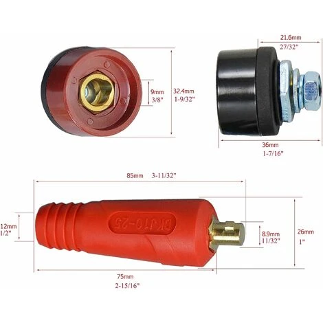 Câble De Soudage Rapide Pour Montage Rapide Prise Rapide Soudeur (DKJ10-25 & DKZ10-25)Macaron 2 Câble De Soudage Rapide Pour Montage Rapide Prise Rapide Soudeur (DKJ10-25 & DKZ10-25)Macaron – Image 2