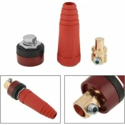 Connecteur De Câble De Soudage DKJ35-50 Connecteur De Câble à Raccord Rapide Rouge Avec Prise Pour Machine à Souder Macaron -Pas Cher Pro Bricoleur Magasin 53106901 4
