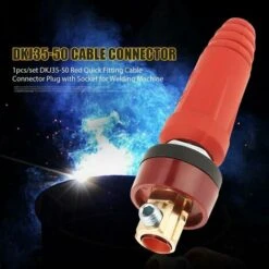 Connecteur De Câble De Soudage DKJ35-50 Connecteur De Câble à Raccord Rapide Rouge Avec Prise Pour Machine à Souder Macaron -Pas Cher Pro Bricoleur Magasin 53106901 5
