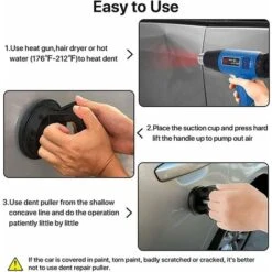 Lot De 2 Outils De Débosselage Et De Réparation De Voiture Avec Ventouse, Pour Poignée De Fenêtre, Porte, Miroir, Granit, Levage D'objets Mobiles (5,7 Cm) Noir,Versailles -Pas Cher Pro Bricoleur Magasin 54827997 4