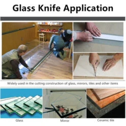 Outils De Coupe De Verre 5pcs, Coupe-verre Professionnel Avec Poignee En Metal Pour Couper Du Verre Epais Et Des Carreaux. -Pas Cher Pro Bricoleur Magasin 55886521 5