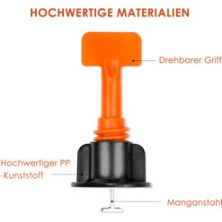 Hengda Kit De Système De Nivellement 110pcs Leveller De Carrelage Réutilisable Niveleur De Tuiles Type T Et 4pcs Clé Construction De Murs En Céramique -Pas Cher Pro Bricoleur Magasin 56130799 5