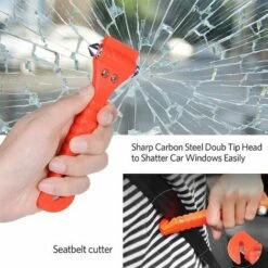 Marteaux De Secours , Marteau Brise-vitre Et Coupe 2 En 1 Brise Vitre Coupe Ceinture Voiture Brise Vitre D'urgence 2pcs -Pas Cher Pro Bricoleur Magasin 57297554 4