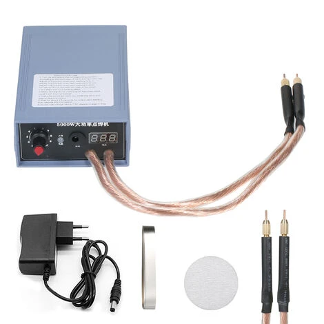 Soudeuse Par Points 5000W Machine De Soudage Par Points Portable Haute Puissance Portable 0-800A Soudeurs Réglables Actuels Pour Batterie 18650 Prise UE 1 Soudeuse Par Points 5000W Machine De Soudage Par Points Portable Haute Puissance Portable 0-800A Soudeurs Réglables Actuels Pour Batterie 18650 Prise UE