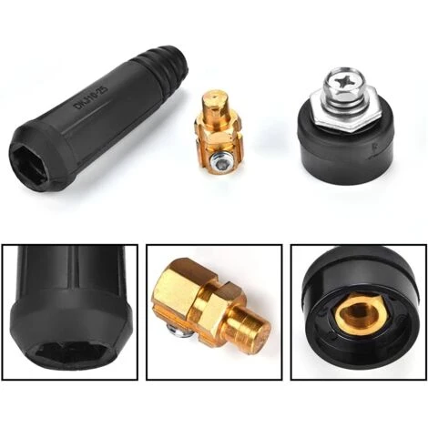Lilaris DKJ Soudage TIG Câble Panneau Connecteur Et Prise De Panneau Adaptateur Rapide(DKJ10-25 Noir)une Pièce 3 Lilaris DKJ Soudage TIG Câble Panneau Connecteur Et Prise De Panneau Adaptateur Rapide(DKJ10-25 Noir)une Pièce – Image 3