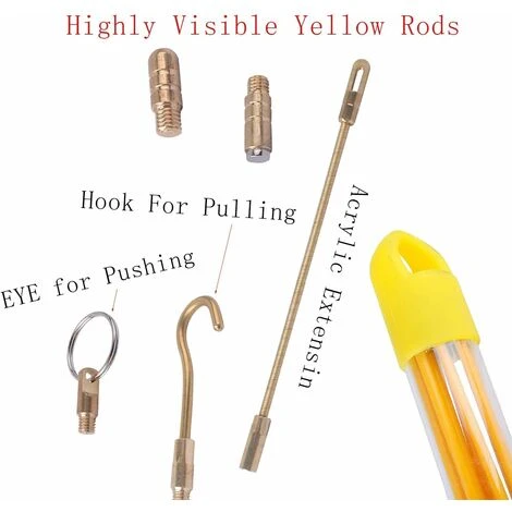 Tire Fil électriques Jeu De Baguettes Fibre De Verre,Kit Rétractable D’installation Pour Cable En Boîtier Plastique 33cmX10 Pièces——VEBTles 5 Tire Fil électriques Jeu De Baguettes Fibre De Verre,Kit Rétractable D’installation Pour Cable En Boîtier Plastique 33cmX10 Pièces——VEBTles – Image 5