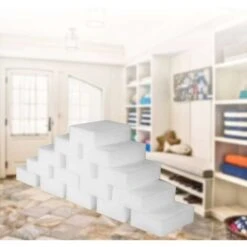 LYCXAMES -- Magique éponge De Nettoyage, Lot De 50 éponges Gomme Magique En Mélamine En Mousse Pad De Nettoyage – Gomme éponge Pour Toutes Les Surface – Salle De Bain, Cuisine, Sol, Plinthes, Murale C -Pas Cher Pro Bricoleur Magasin 59303657 3