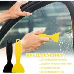 12 Pièces Couteau à Mastic De Spatule En Plastique,Outil D'Installation D'Autocollants Grattoirs à Peinture Flexibles Pour Retrait De La Résine D'Impression 3D Nettoyant Pour Pellicule De Vinyle GROOF -Pas Cher Pro Bricoleur Magasin 59710165 4