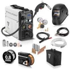 STAHLWERK MIG MAG 160 M Poste De Soudage MIG MAG Combiné 5 En 1 Entièrement Synergique, équipement Complet