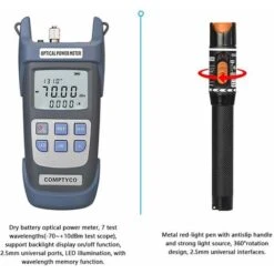 Kit D'outils De Fermeture à Froid à Fibre Optique FTTH Épisseur De Fibre Multifonctionnel Compteur De Puissance Optique Pince à Fil Isolée En Caoutchouc Ensemble De Couperet à Fibre -Pas Cher Pro Bricoleur Magasin 59952827 5