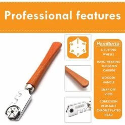 Coupe-verre Professionnel à 6 Roues Avec Roues De Coupe En Carbure De Tungstène Pour Coupes De 2 à 6 Mm Sur Les Verres, Les Miroirs Et Les Vitraux, Poignée En Bois Ajustée -Pas Cher Pro Bricoleur Magasin 59991140 3