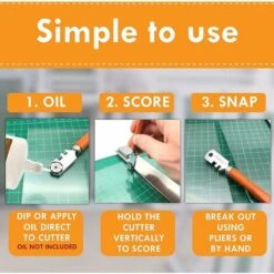 Coupe-verre Professionnel à 6 Roues Avec Roues De Coupe En Carbure De Tungstène Pour Coupes De 2 à 6 Mm Sur Les Verres, Les Miroirs Et Les Vitraux, Poignée En Bois Ajustée -Pas Cher Pro Bricoleur Magasin 59991140 4