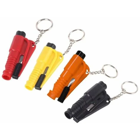 4 Stück Schlüsselanhänger Rettungswerkzeug, BR-Life Nothammer Autofensterbrecher Sicherheitshammer Gürtelschneider Einfach Und Schnell Zu Bedienen Für Autos Busse Und Andere Fahrzeuge 1 4 Stück Schlüsselanhänger Rettungswerkzeug, BR-Life Nothammer Autofensterbrecher Sicherheitshammer Gürtelschneider Einfach Und Schnell Zu Bedienen Für Autos Busse Und Andere Fahrzeuge