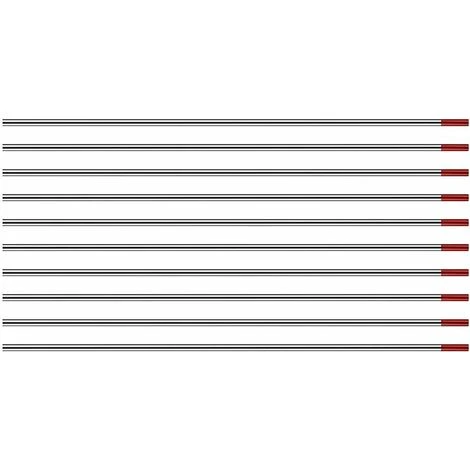 Soudage TIG Electrodes De Tungstène Avec 2% De Thorium WT20 (Rouge) 1,6mm X 150mm 10 Pièces Par Paquet 2 Soudage TIG Electrodes De Tungstène Avec 2% De Thorium WT20 (Rouge) 1,6mm X 150mm 10 Pièces Par Paquet – Image 2