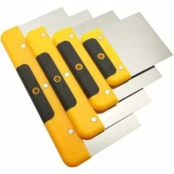 Jeu De 4 Spatules De Carrossier, Spatule De Plâtrier Inox, Couteau À Enduire Pour Propagation De Plaque De Plâtre,Boue,Peinture De Grattage,4 Pouces,6 Pouces,8 Pouces,10 Pouces (4 Pièces),Arcenciél(Co