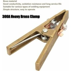 Pince De Masse Soudure, 300A Mâchoire Lourde En Laiton, Pince De Terre Soudure Pour Poste De Soudage Welder (260A/300A/500A) JUNJUN -Pas Cher Pro Bricoleur Magasin 64191250 3