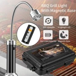 Lampe Pour Barbecue Lot De 2 Lumières LED De Gril BBQ Avec Base Magnétique Rotation à 360 Degrés Flexible Réglable Pour Barbecue, Camping, Fête, Extérieur -Pas Cher Pro Bricoleur Magasin 64452612 3