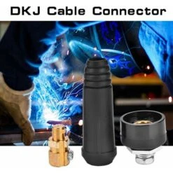 Soudage Câble Panneau Connecteur ，1 Pcs Prise De Panneau Adaptateur Rapide(DKJ10-25 Noir) 56Vingt -Pas Cher Pro Bricoleur Magasin 64935847 5